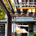 8x5 FT Grill Louvered Pergola for Outdoor Grill