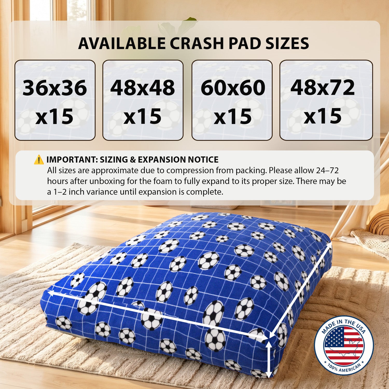 Sensory Crash Pad for Kids & Adults