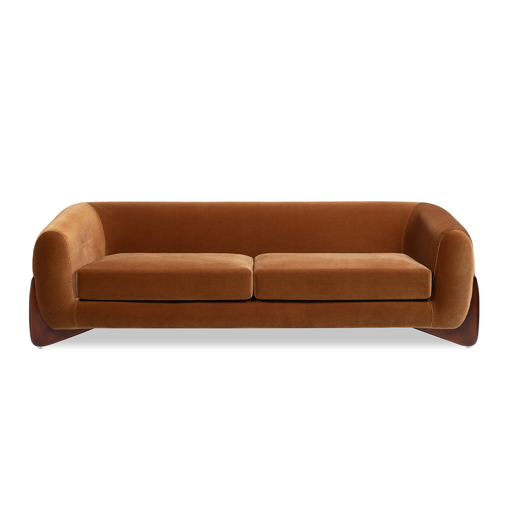 Alpine 90.5" Sherpa Sofa, Burnt