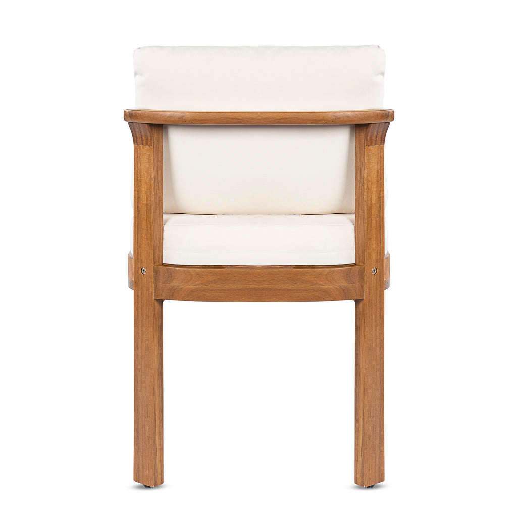 Acacia Wood Outdoor Dining Chair Set of 2