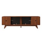 78 Inch Mid-Century Modern Electric Fireplace TV Stand