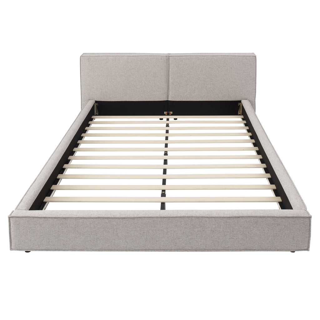 Modern Tufted Queen Size Upholstered Platform Bed Frame
