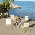 Summer 4-Pack Modern Striped Color Block Chairs Set