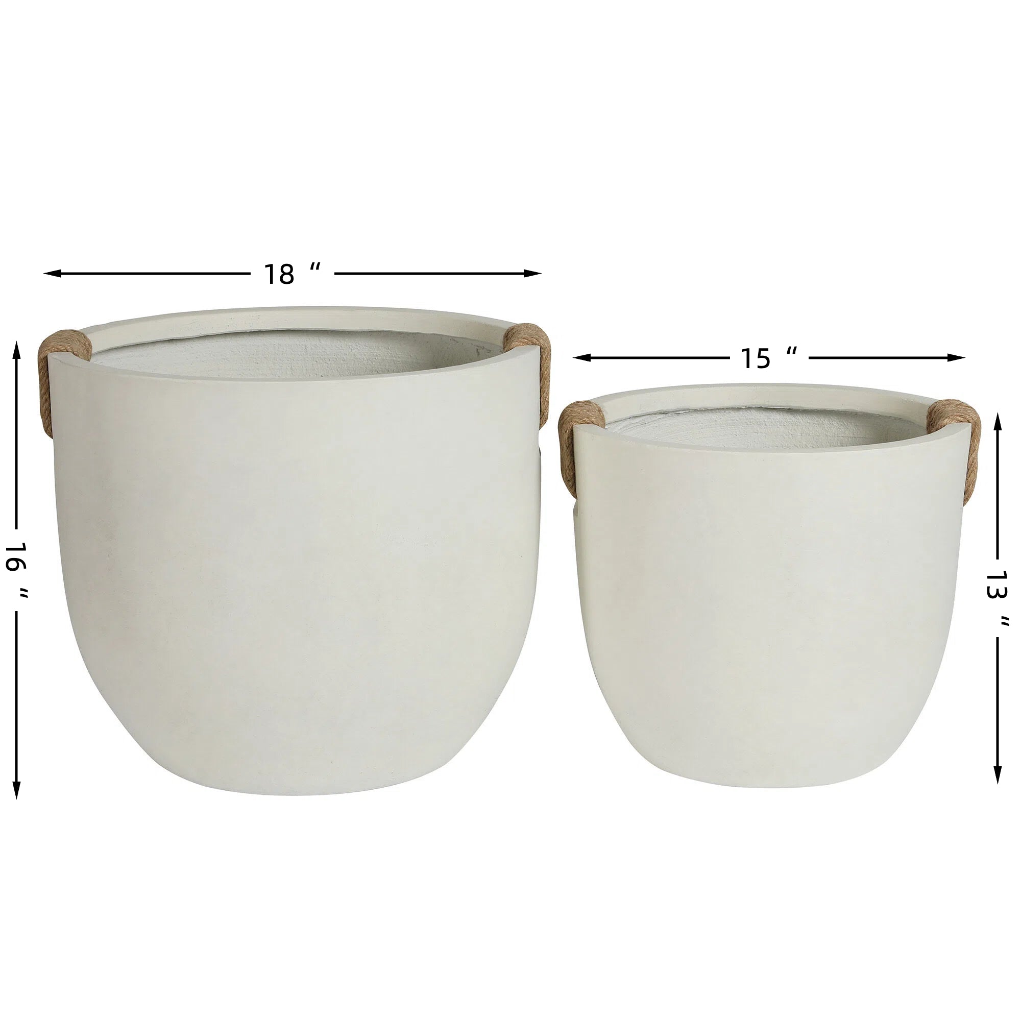 Round Concrete Planter Set of 2