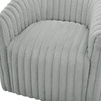 Alexa Ultra Plush Wide Cord-like Swivel Barrel Chair