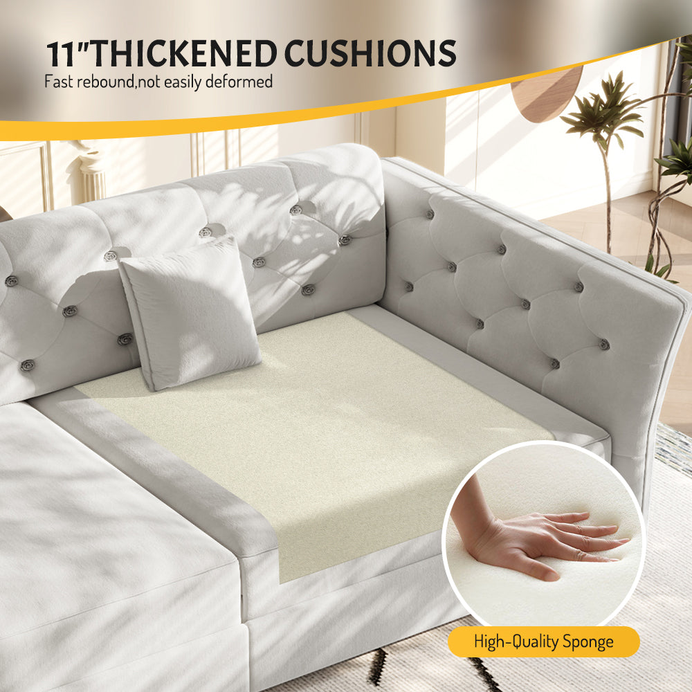 74.4" Queen Pull Out Sofa Bed