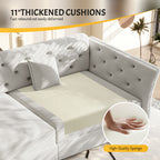 74.4" Queen Pull Out Sofa Bed