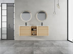 60'' Wall-Mounted Bathroom Vanity