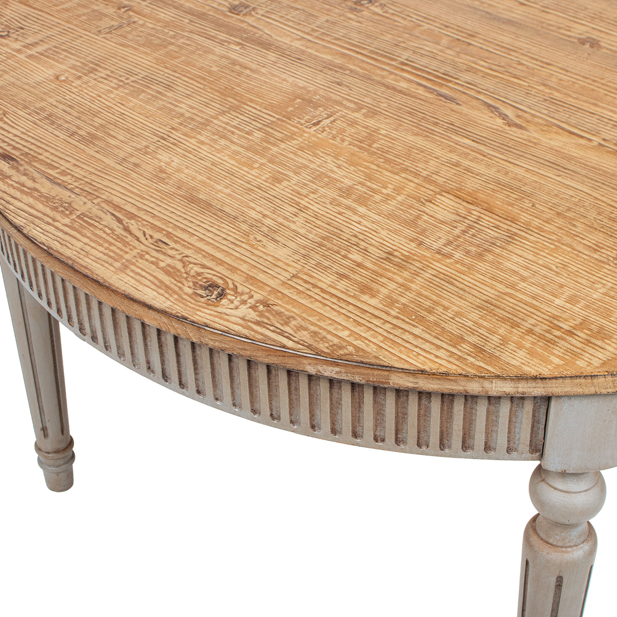Colette 55" Reclaimed Wood Round Dining Table, Antique
