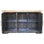 Solid Wood Regal Rustic Sideboard, 6 Compartments