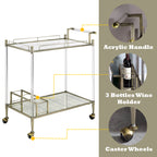 Cirro Antique Mirror & Wire Serving Cart