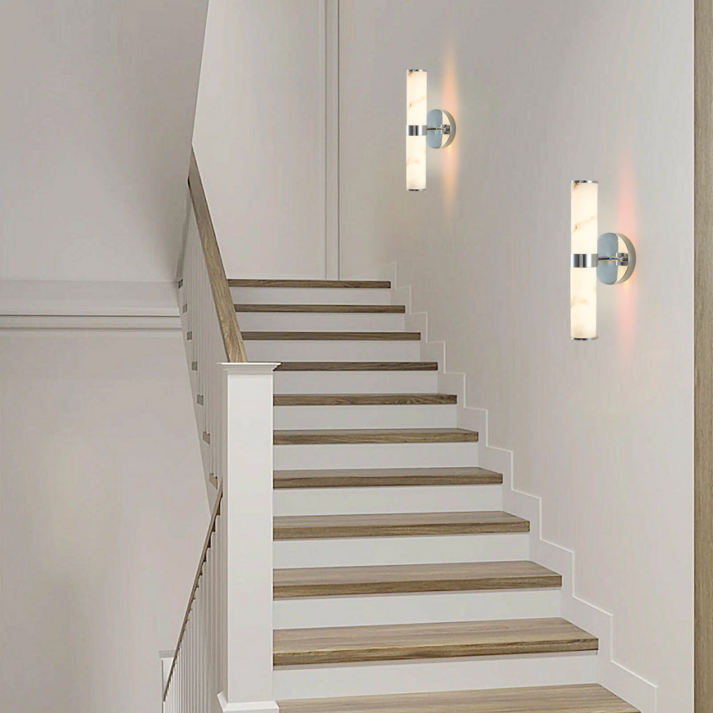 Resin Imitation Marble Wall Sconces Set of 2