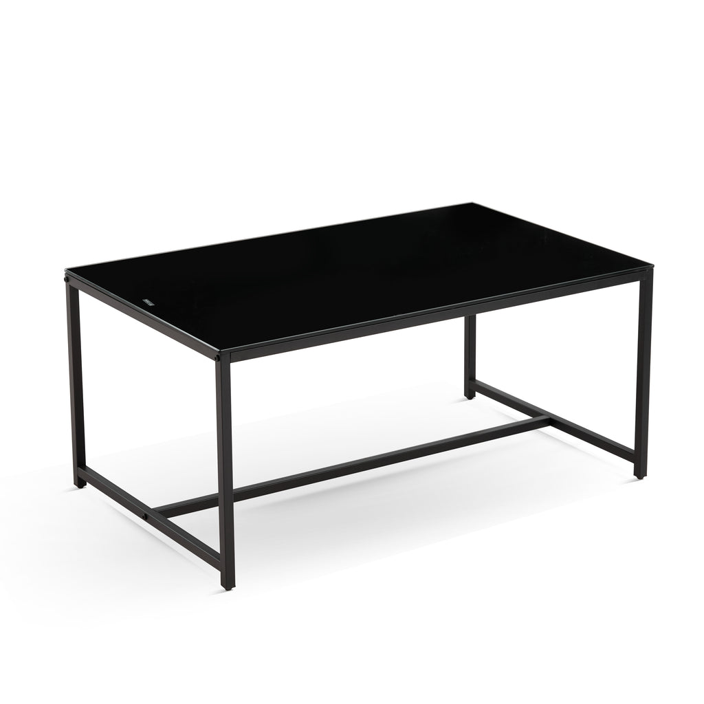 Black Glass Coffee Table, Small Tea Table