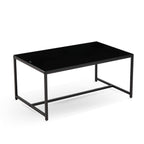 Black Glass Coffee Table, Small Tea Table