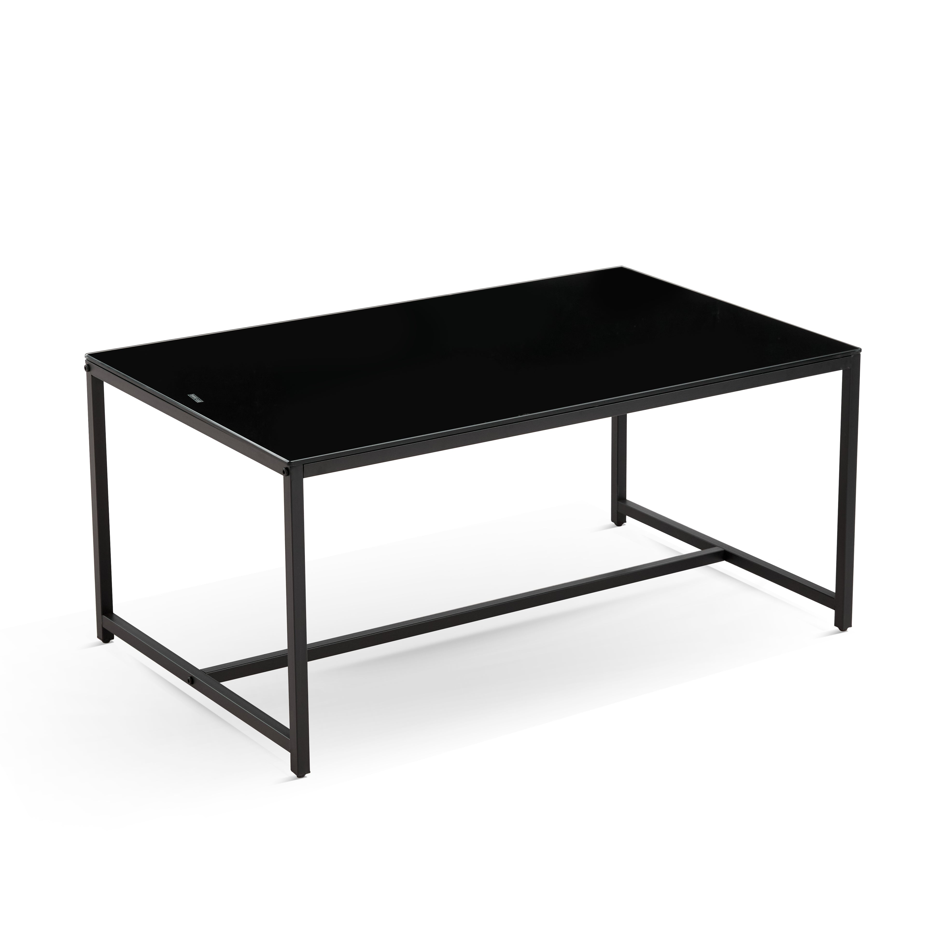 Black Glass Coffee Table, Small Tea Table