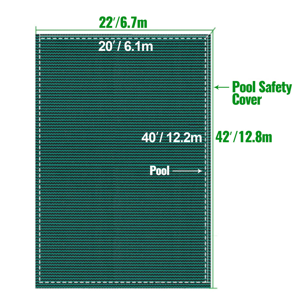 Pool Safety Cover Fits 20x40ft Rectangle Inground Safety Pool Cover