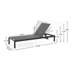 Cape Coral KD Chaise Lounge Black (Set of 2)