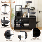 50.6" Cat Tree with Litter Box Enclosure