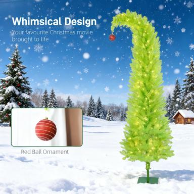84 Inch Whimsical Christmas Tree - Pencil Xmas Tree