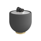 Modern Round Sintered Stone Pattern Tabletop Side Table