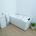 67 in. x 34 in. Acrylic Whirlpool Bathtub with Center Drain