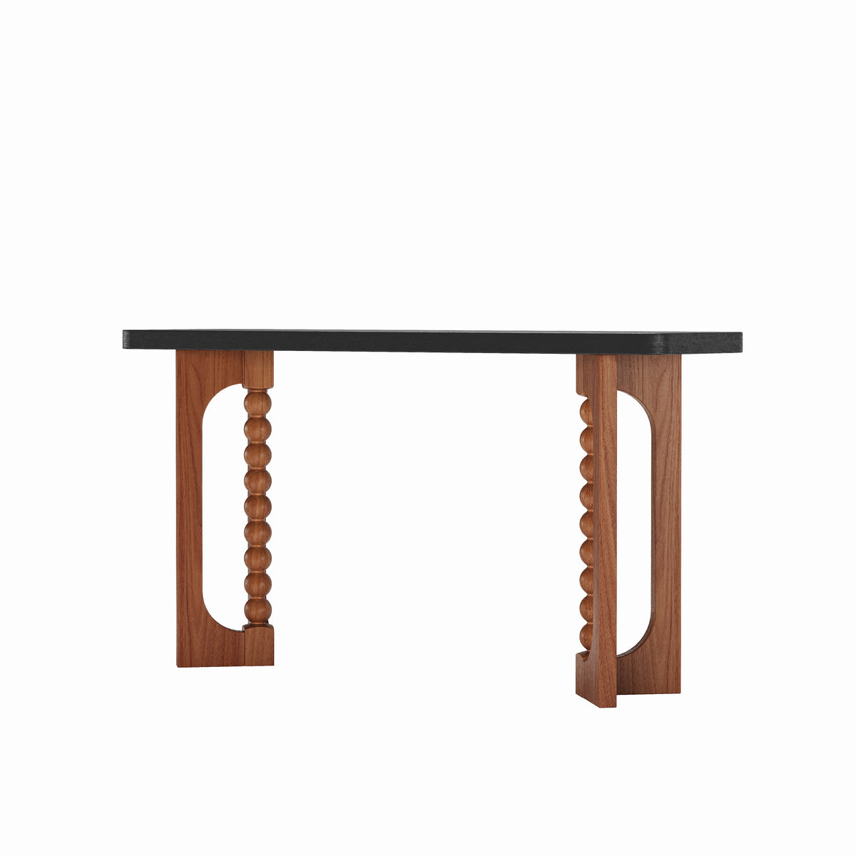 59'' Console Table for Living Room,Long Wood Sofa Table Behind Couch Table,Narrow Hallway Lacquered Accent Tables Unique Spherical Legs for Hallway, Living Room