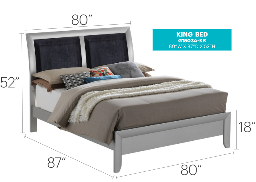 Elegant Contemporary King Bed