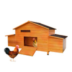 70" Large Wooden Chicken Coop with 2 Nesting Boxes