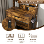 Vanity Table with Mirror & Adjustable LED Lights