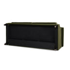 Elaine 77" Camel Back Small Space Sofa, Olive