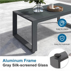 44" x 22" All-Weather Aluminum Coffee Table