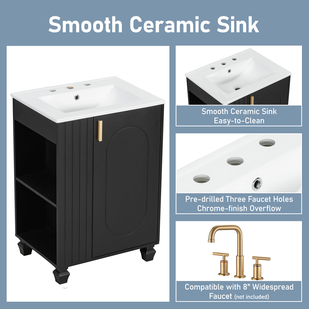 24" Bathroom Vanity with Sink