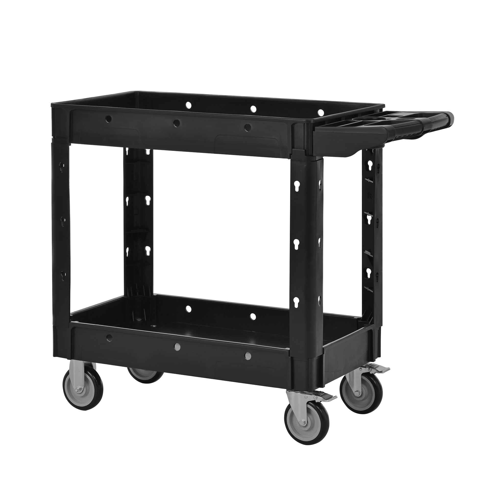Two-Shelf Utility Cart with Wheels