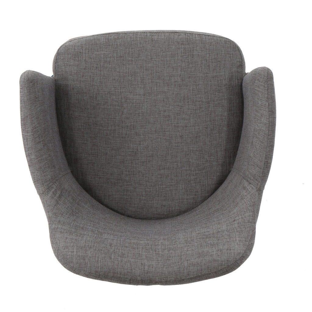 Mid Century Modern Fabric Upholstered Dining Chairs - Set of 2