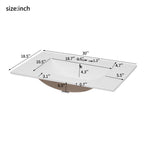 30" Vintage Bathroom Vanity with Ceramic Sink