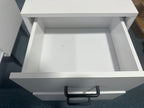 2-Drawer Nightstand with Metal Legs and Metal Handles