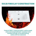 Glossy White Ceramic Integrated Bathroom Sink