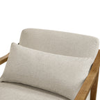 Reagan Wood Arm Accent Chair with Lumbar Pillow