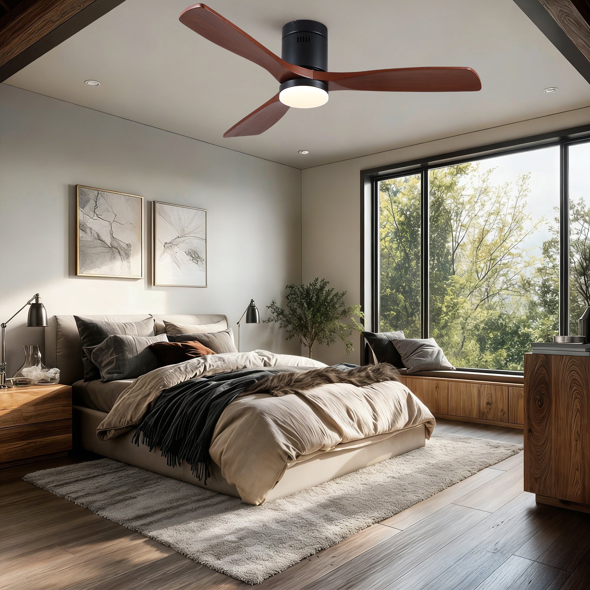 52 Inch Modern Matte Ceiling Fan