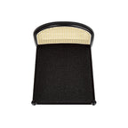 Panama 18.5" Curved Resin Cane Rattan Side Dining Chair, Set of 2, Ebony