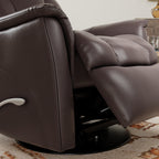 Global Home Swivel Glider Recliner with Adjustable Headrest & Footrest