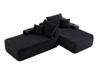 69" Cloud Sectional Couch, L-Shape Chaise with R-Shape Chaise