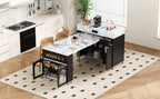 TREXM Extendable Dining Table with Extra-Long Folding Top