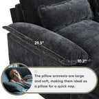 Modern U-Shaped Sectional Sofa with Console, Cup Holders and USB Charger