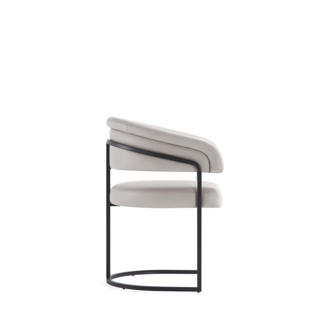 Augusta Metal Vegan Leather Dining Chair