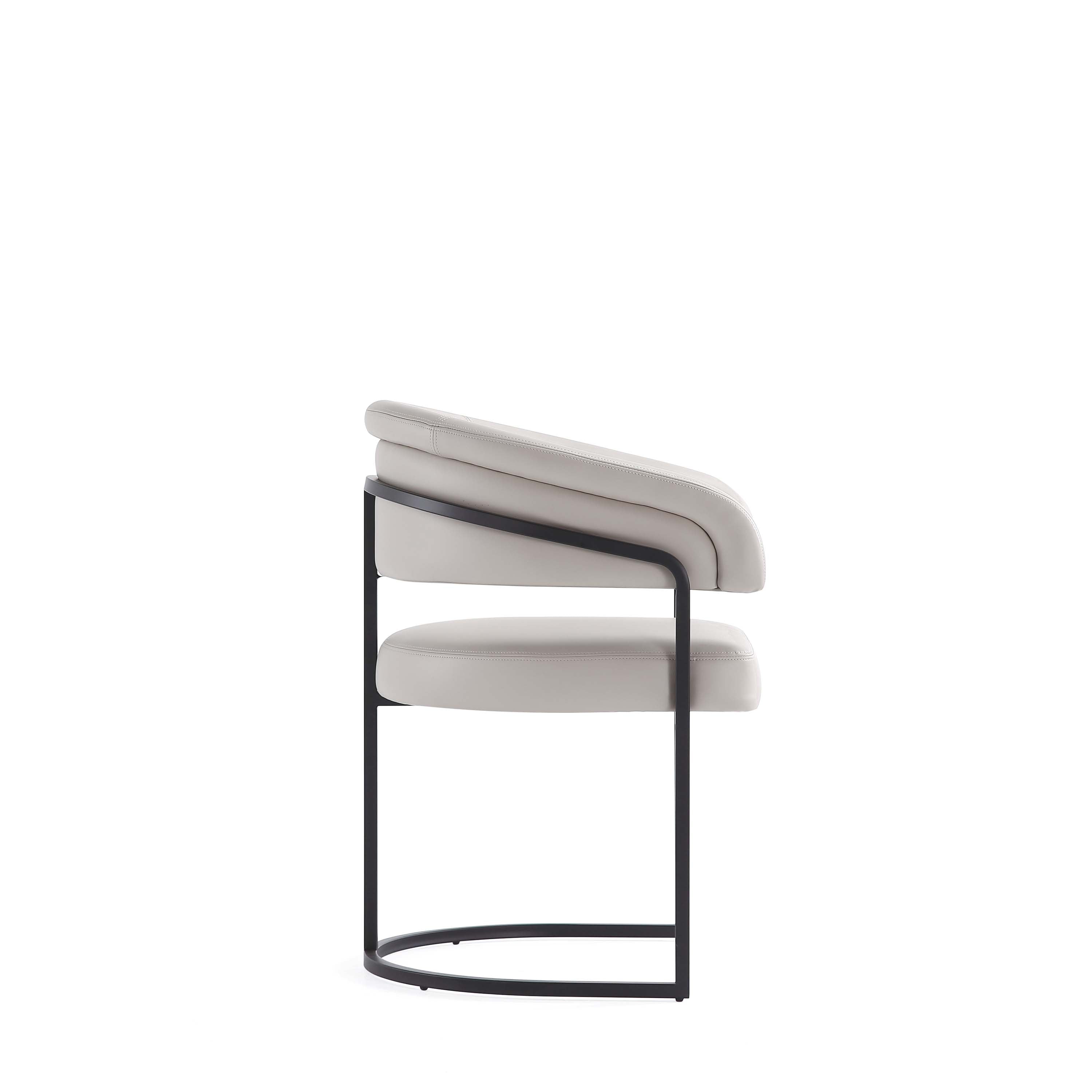 Augusta Metal Vegan Leather Dining Chair