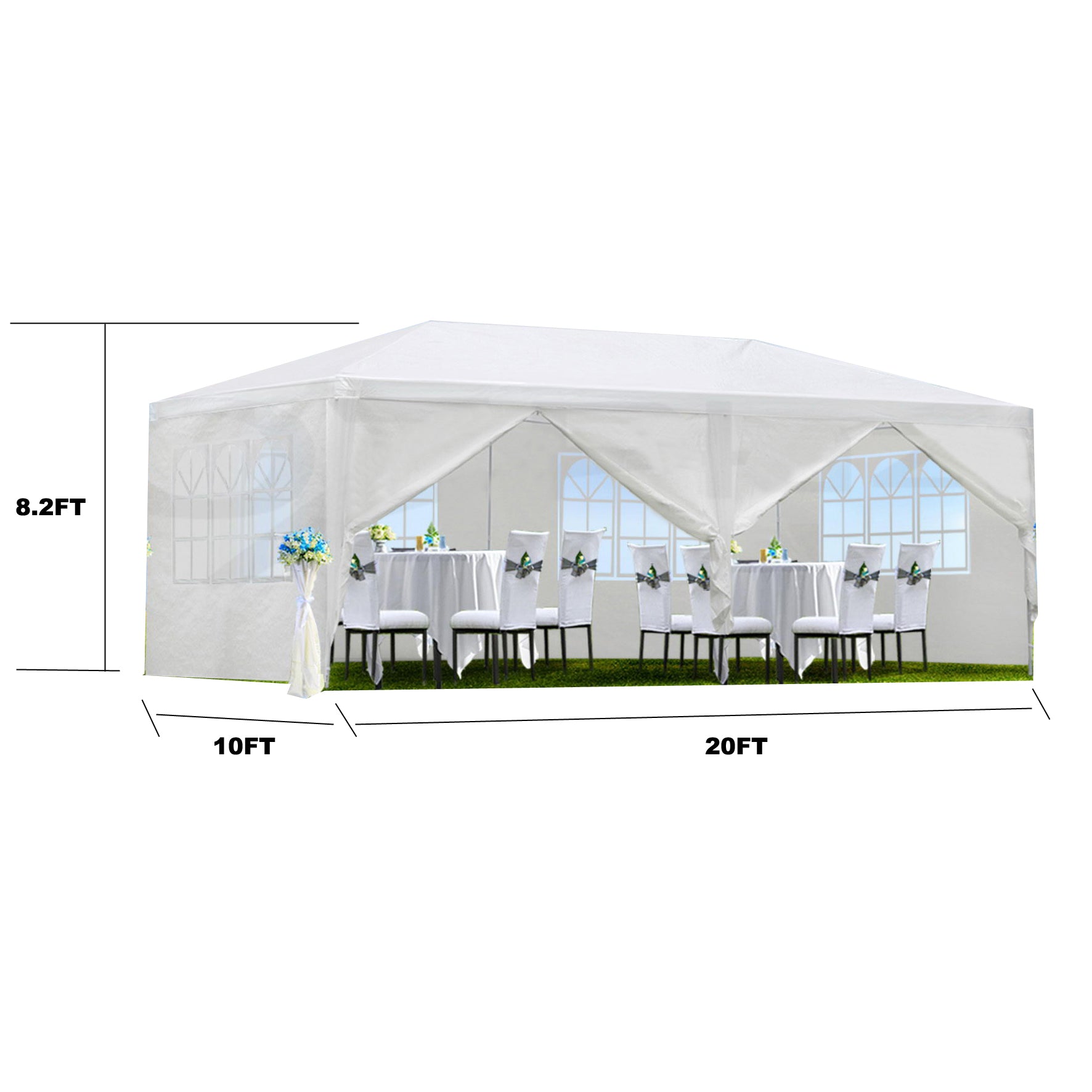 10x20' Outdoor Garden Gazebo Wedding Party Tent Canopy