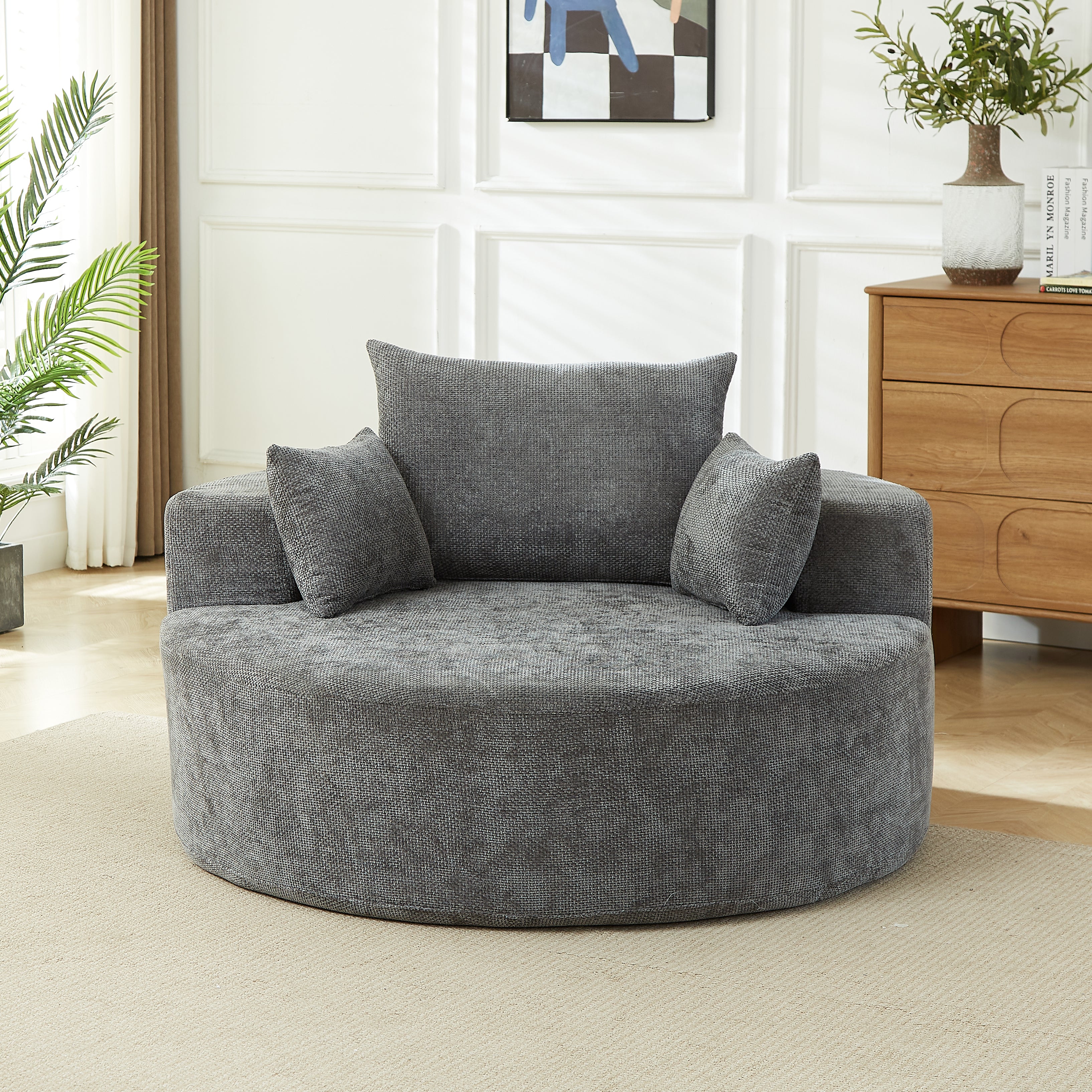 Chenille Sponge Single Sofa