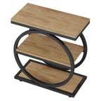 23.6 Inch Narrow 3-Tier End Table with Storage