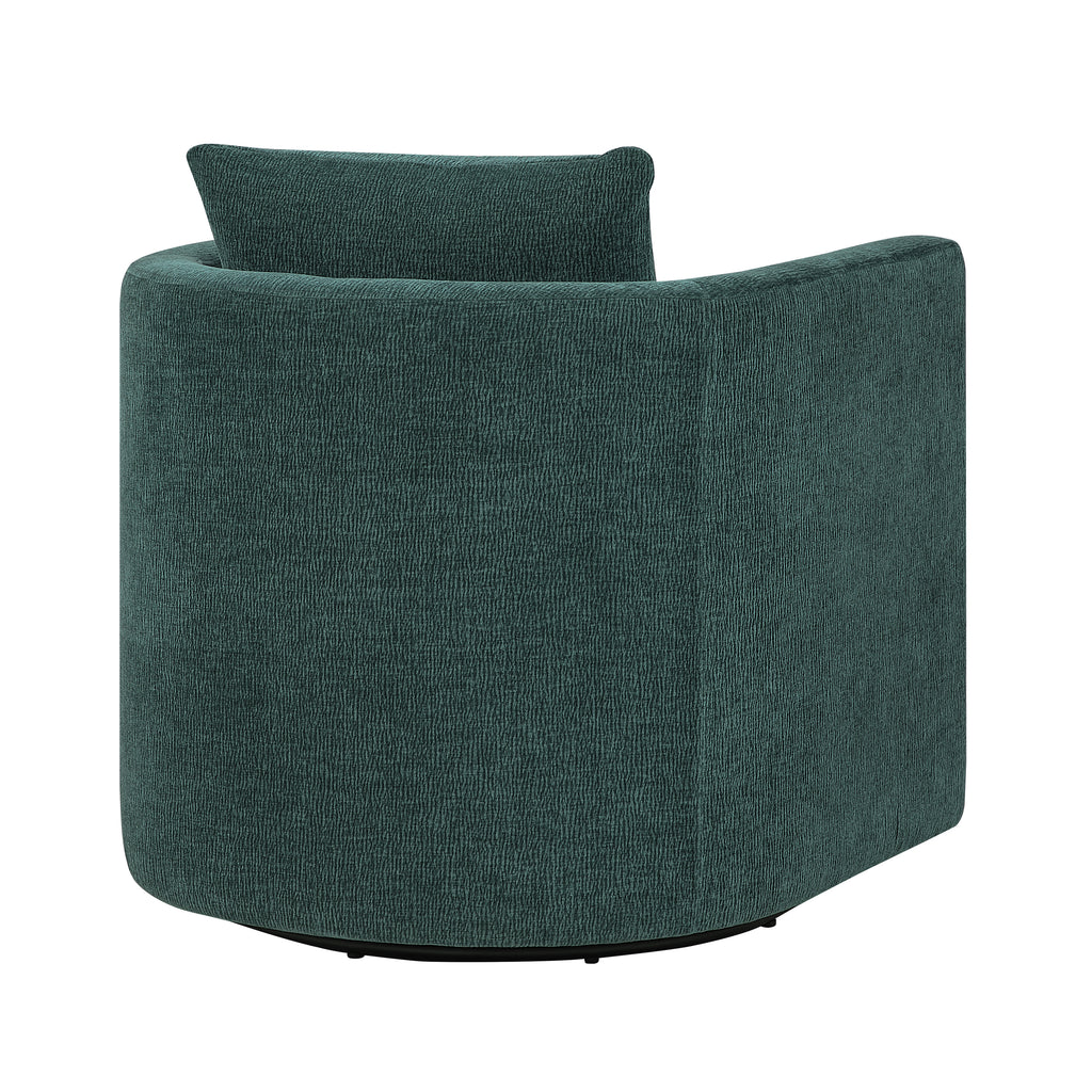 Sutton Peacock Swivel Barrel Chair